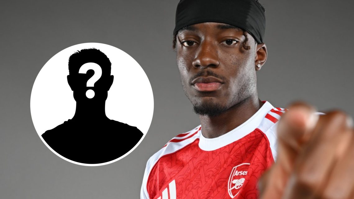 New Arsenal signing Noni Madueke alongside a question mark.