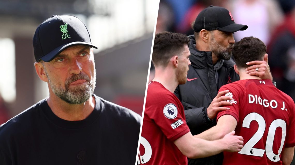 Split image of Jurgen Klopp and Diogo Jota