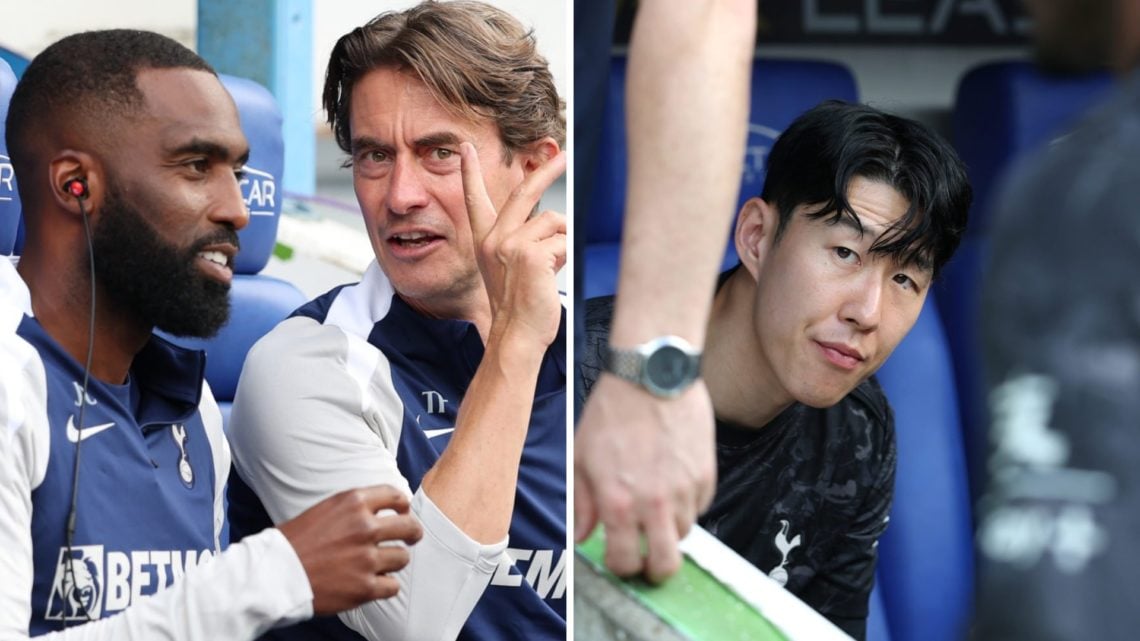 Split image of Tottenham Hotspur manager Thomas Frank (L) and Son Heung-min (R) ahead of pre-season friendly against Reading.