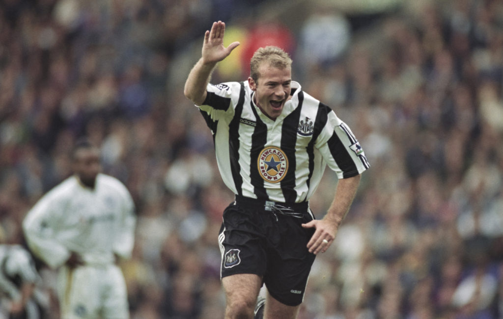 Alan Shearer Celebrates Leeds United v Newcastle United 1996