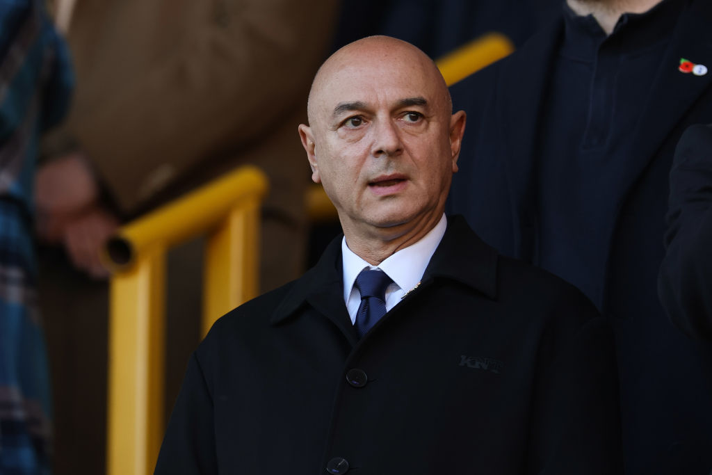 Tottenham chairman and co-owner Daniel Levy looks on