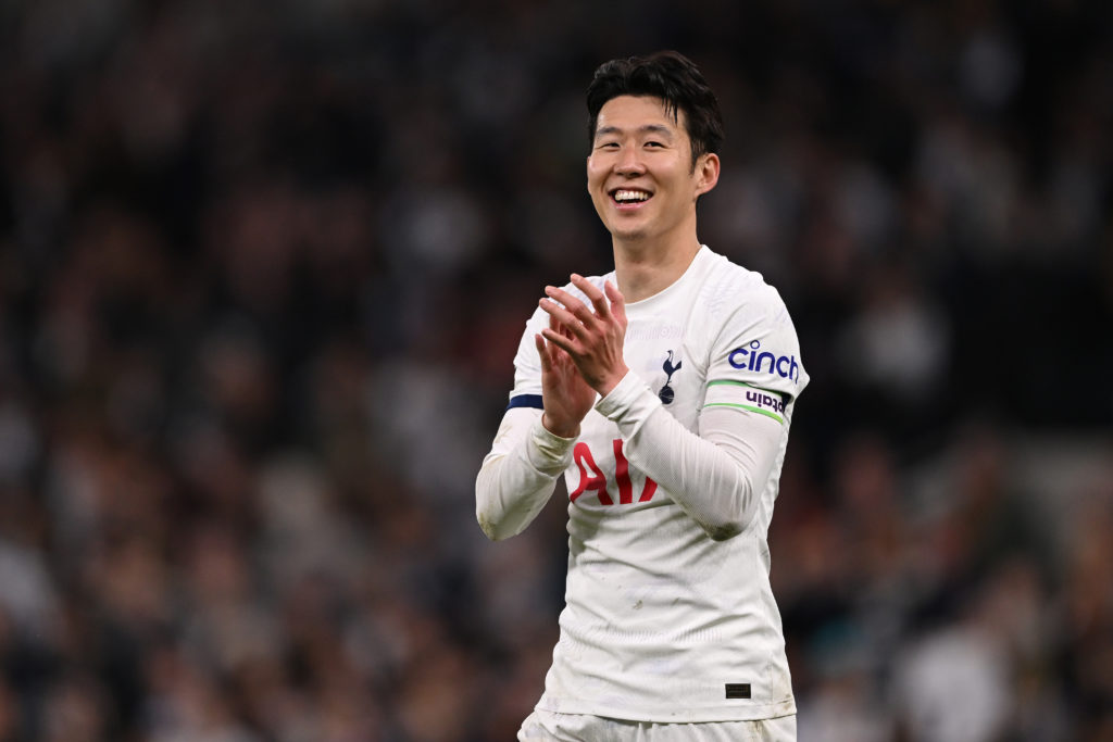 Heung-Min Son celebrates for Tottenham