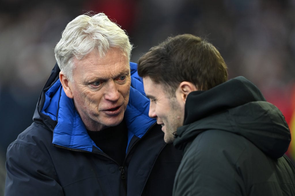 Everton boss David Moyes and Brighton and Hove Albion boss Fabian Hurzeler