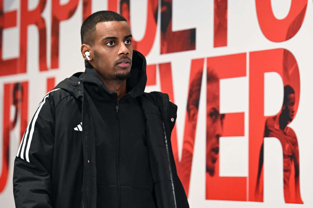 Newcastle United striker Alexander Isak enters Anfield ahead of match against Liverpool