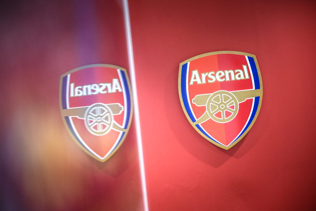 Arsenal badge at the Emirates Stadium