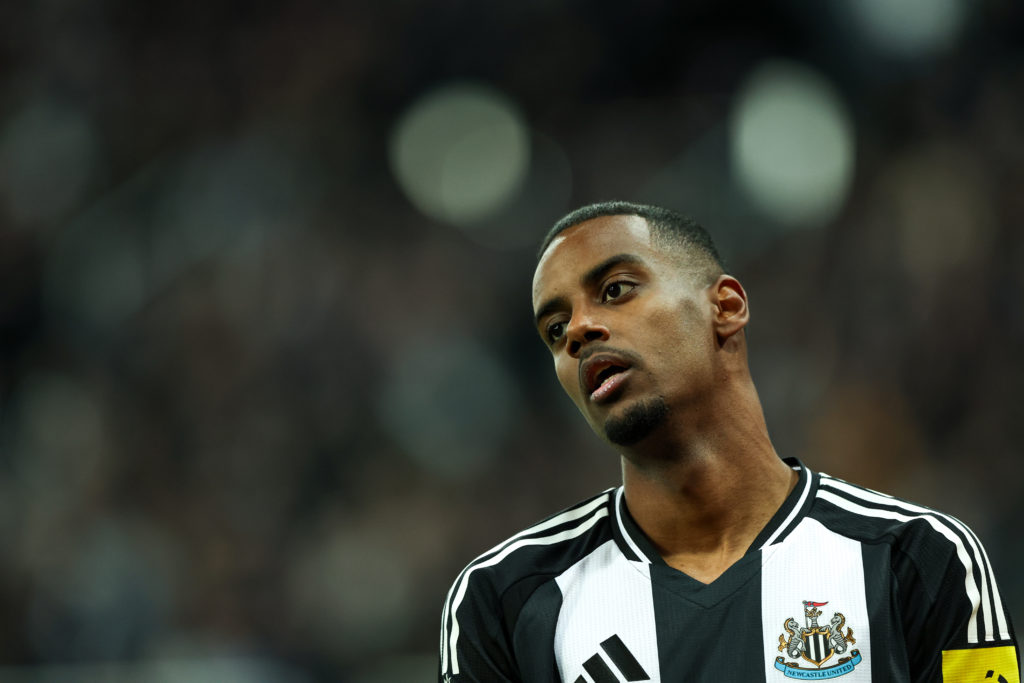 Alexander Isak during a Premier League clash between Newcastle and Brentford