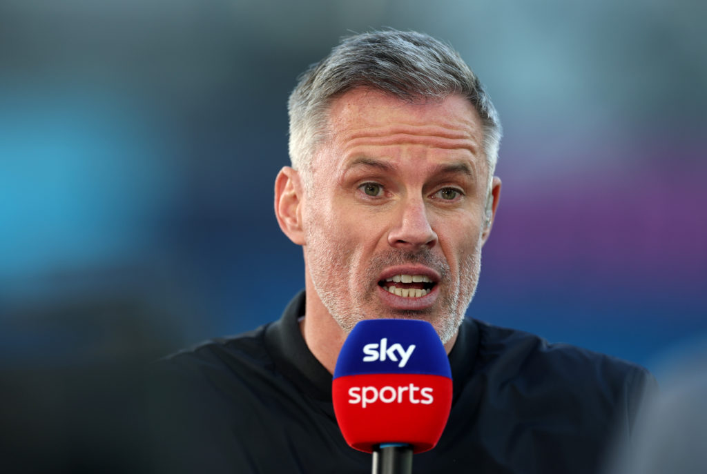Former Liverpool player and current Sky Sports Pundit Jamie Carragher looks on