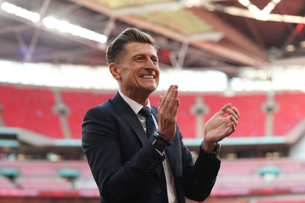 Crystal Palace chairman Steve Parish applauds fans