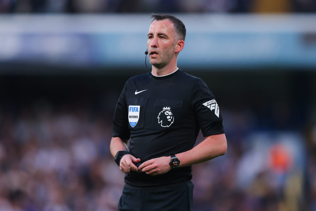 Referee Chris Kavanagh looks on during Chelsea FC v Manchester United FC - Premier League