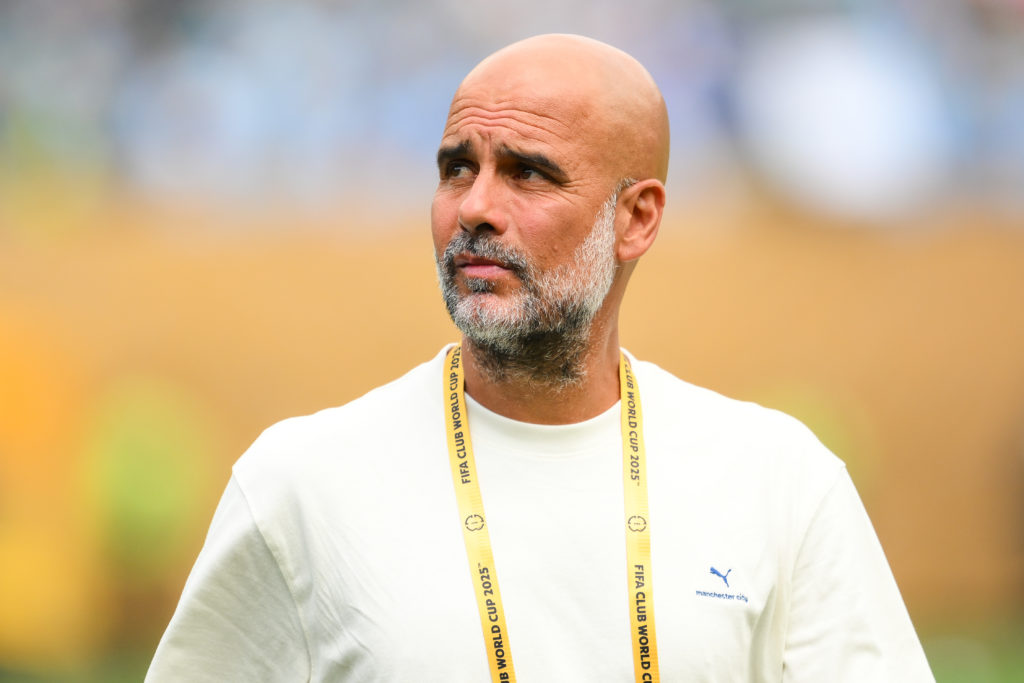 Pep Guardiola looks on during the Club World Cup.
