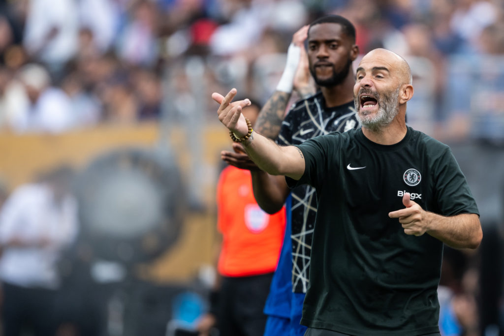 Chelsea boss Enzo Maresca gestures against Paris Saint-Germain