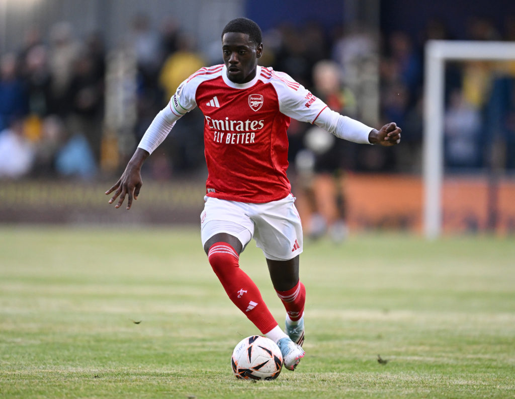 Charles Sagoe Jr playing for an Arsenal academy side.