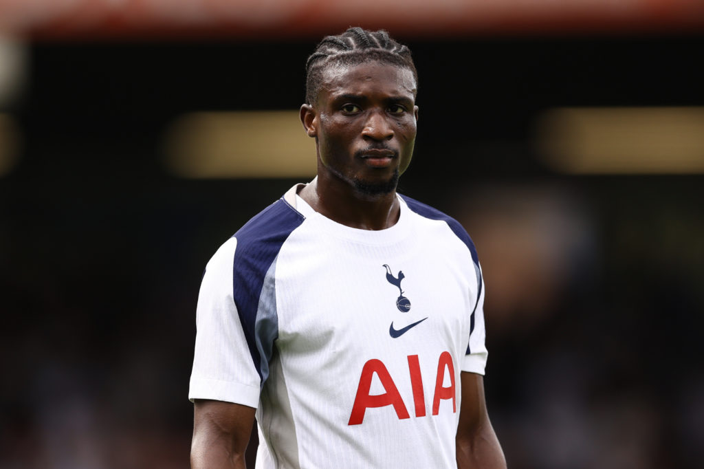 Mohammed Kudus looks on during Tottenham's pre-season friendly with Luton Town.