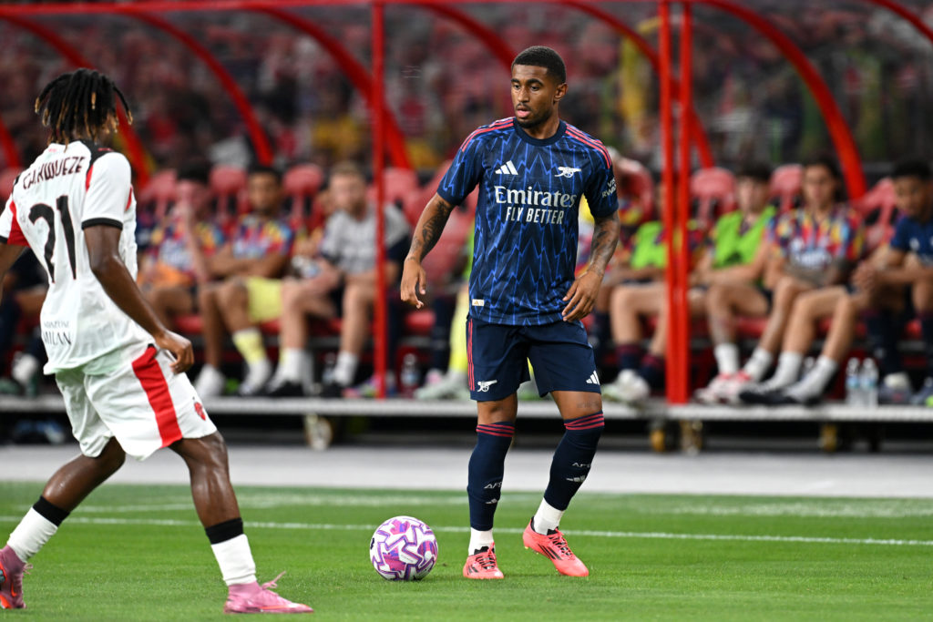 Reiss Nelson during pre-season for Arsenal.