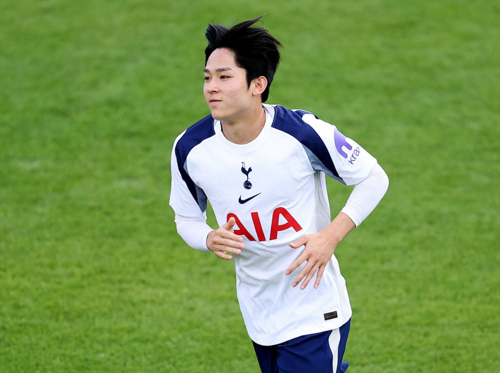 Yang Min-Hyeok of Tottenham Hotspur during the pre-season friendly match between Luton Town and Tottenham Hotspur at Kenilworth Road on July 26, 2025