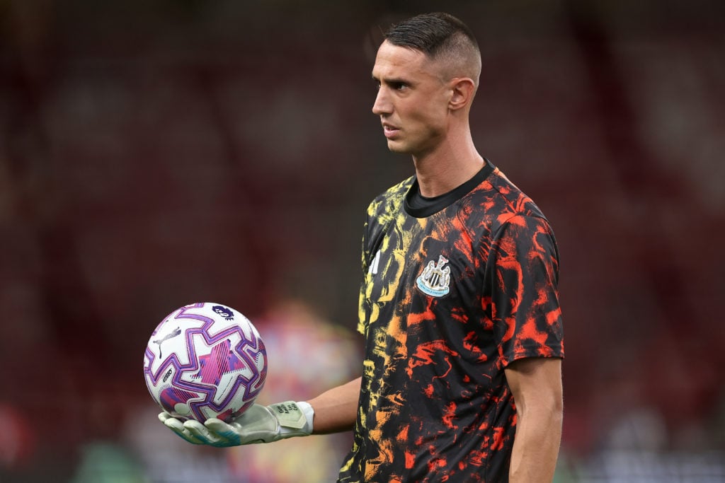Odysseas Vlachodimos warms up ahead of Arsenal v Newcastle: Pre-Season Friendly