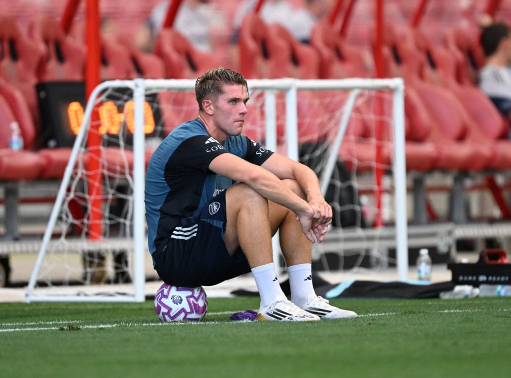 Viktor Gyokeres during Arsenal's pre-season training.