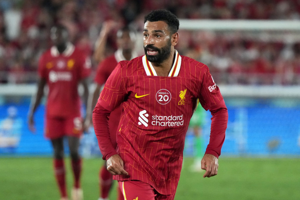 Mohamed Salah of Liverpool in action during the MEIJI YASUDA J.LEAGUE World Challenge 2025