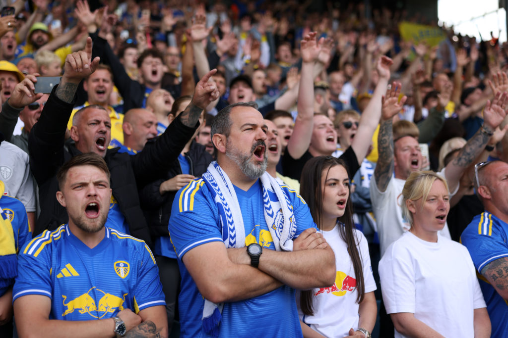 Leeds United fans look on during the Pre-Season Friendly against Villarreal