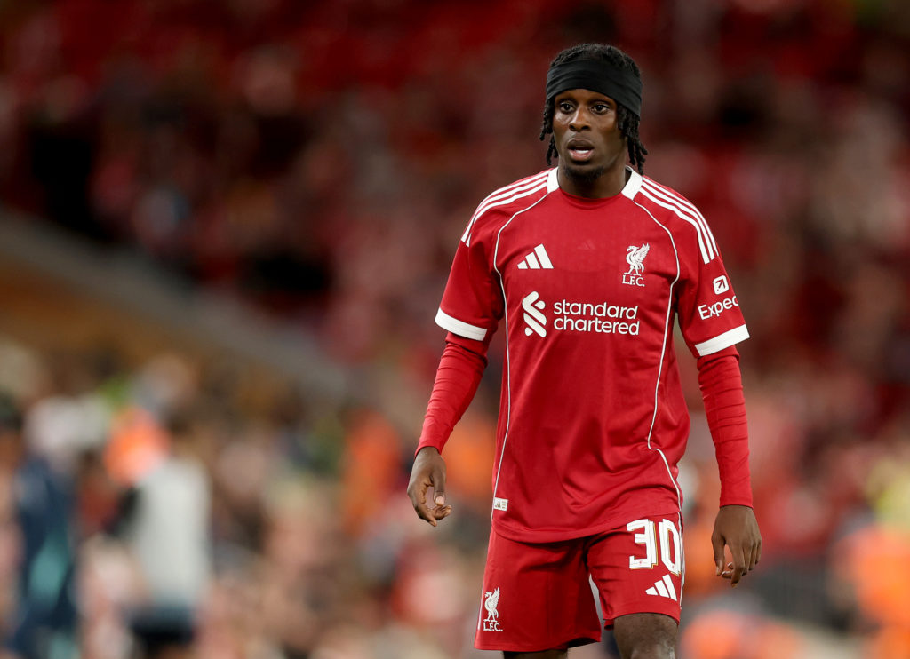 Jeremie Frimpong in action for Liverpool