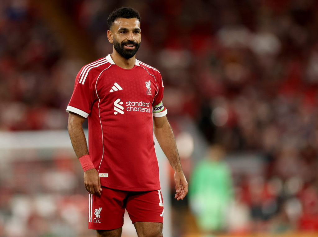 Mohamed Salah looks on during Liverpool v Athletic Club Bilbao - Pre-Season Friendly