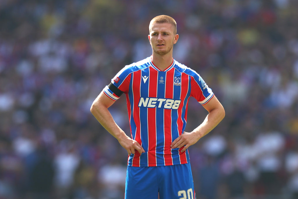 Adam Wharton looks on during Crystal Palace v Liverpool in the 2025 FA Community Shield