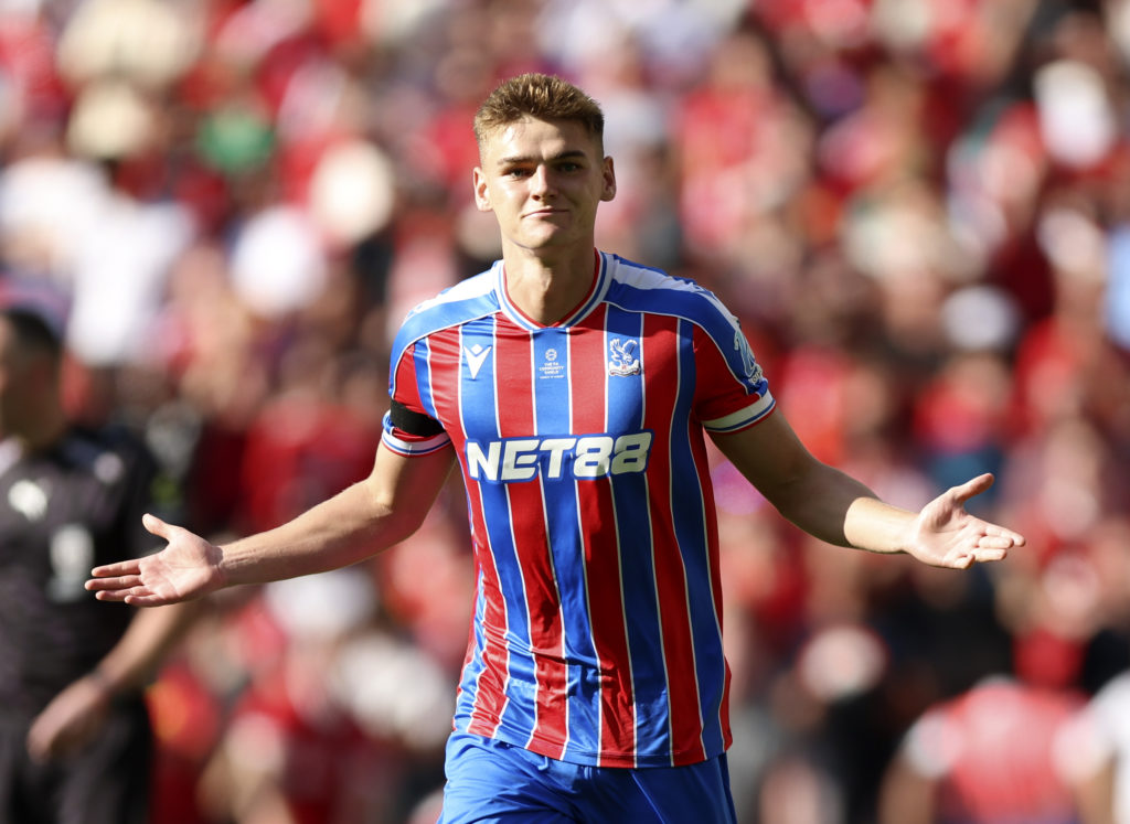 Justin Devenny of Crystal Palace celebrates after the Community Shield