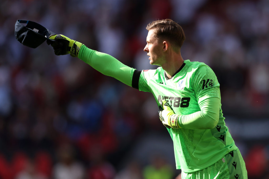 Dean Henderson during Crystal Palace v Liverpool during the 2025 FA Community Shield
