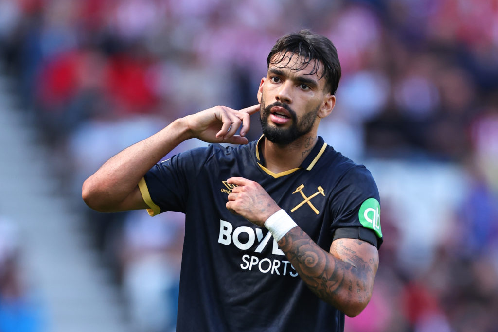 Lucas Paqueta in action during Sunderland v West Ham United in the Premier League