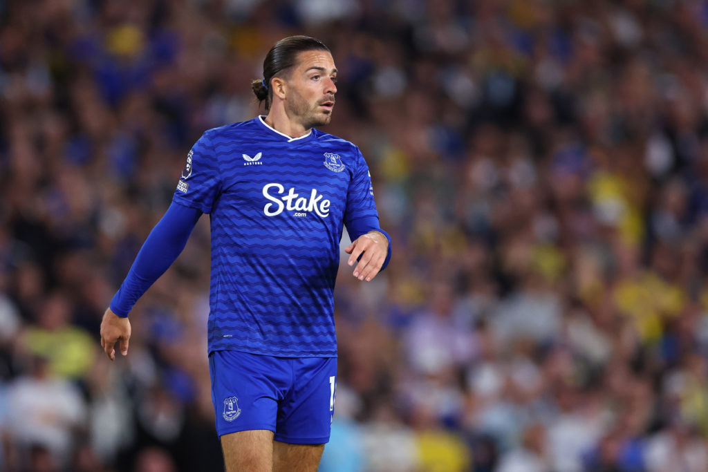 Everton's Jack Grealish in action against Leeds United