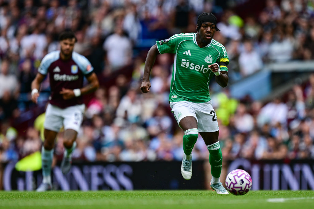 Anthony Elanga during Aston Villa v Newcastle United in the Premier League