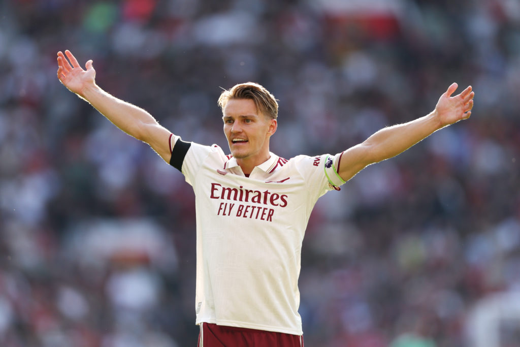 Martin Odegaard during Arsenal vs Manchester United.