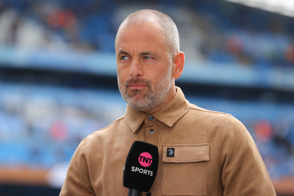 TNT Sports pundit Joe Cole during the Premier League match between Manchester City and Tottenham Hotspur at Etihad Stadium