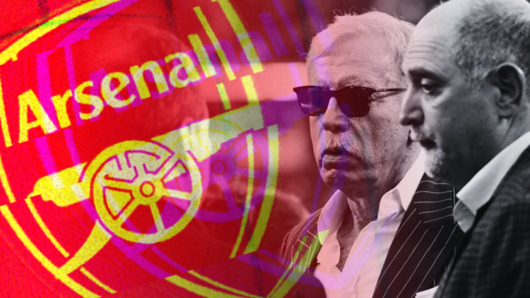 Illustration image of Stan Kroenke and the Arsenal badge