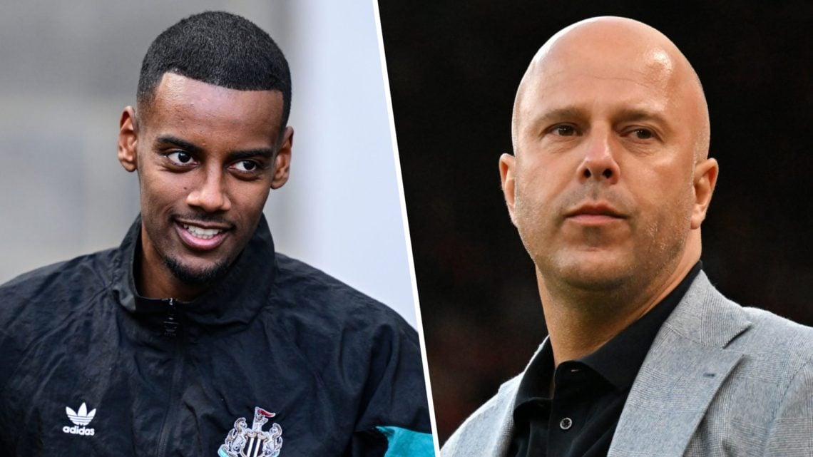 Alexander Isak of Newcastle United (14) arrives for the Premier League match between Newcastle United FC and Manchester United FC at St James' Park...