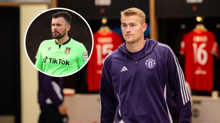 Matthijs de Ligt inside the Old Trafford dressing room, Ben Foster inset