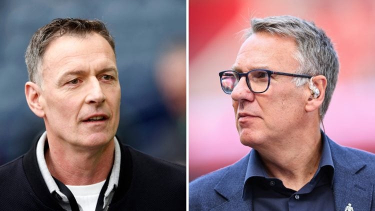 A split image of pundit Chris Sutton (L) and pundit Paul Merson (R)