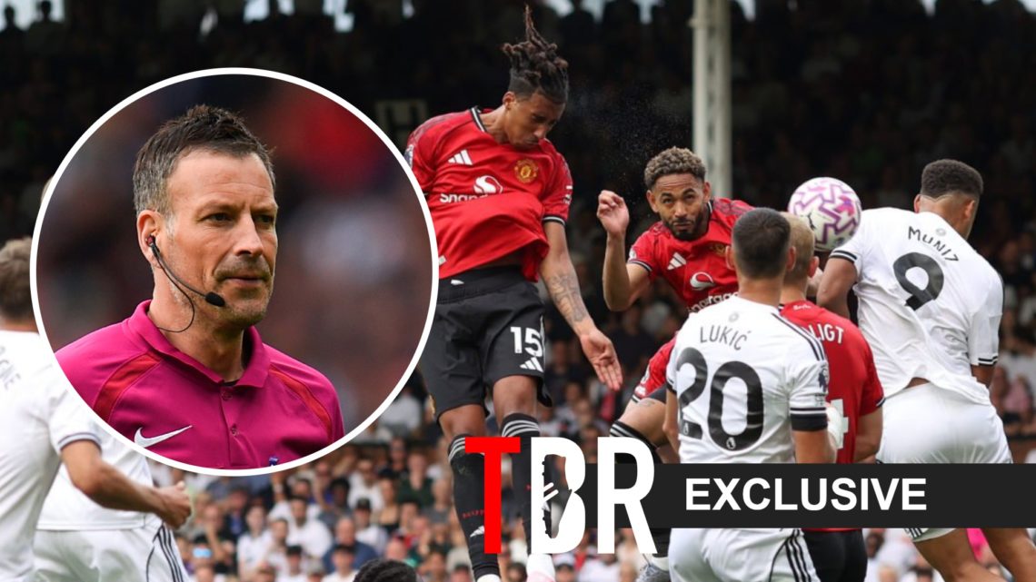 Mark Clattenburg alongside Fulham vs Manchester United in the Premier League.