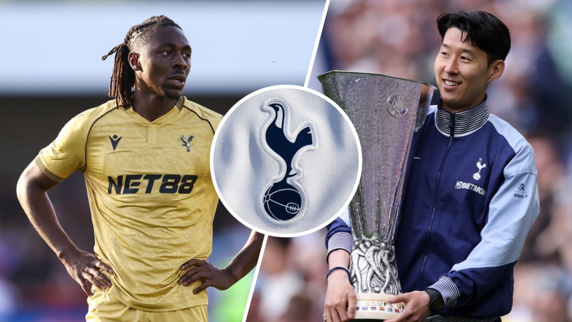 Split image of Crystal Palace winger Eberechi Eze (L) and Tottenham Hotspur captain Son Heung-min (R).