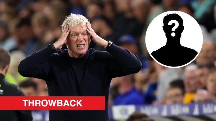 Everton boss David Moyes reacts angrily against Leeds United. Inset, a mystery player icon