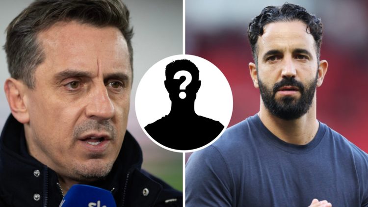 Gary Neville and Ruben Amorim split image