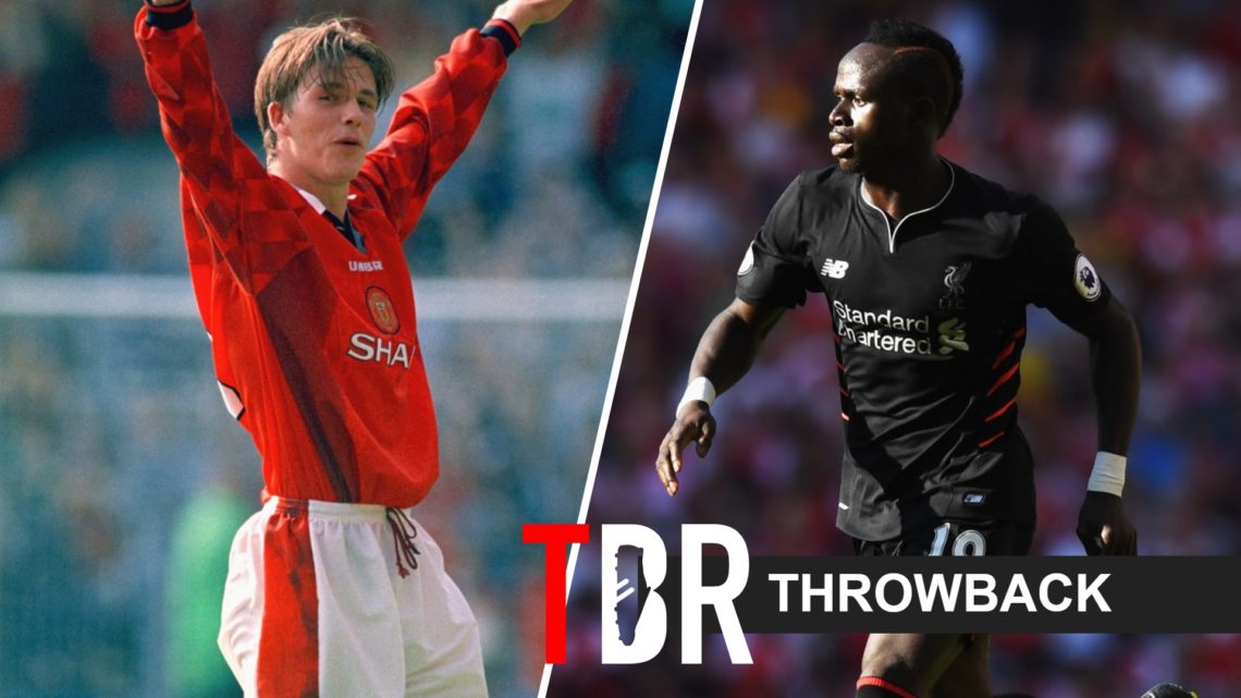 Split image of Former Manchester United player David Beckham and former Liverpool player Sadio Mane
