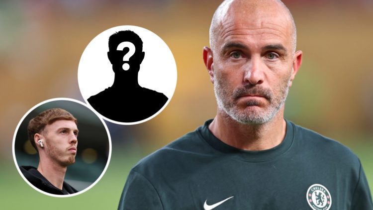 Chelsea boss Enzo Maresca alongside an inset of Cole Palmer.