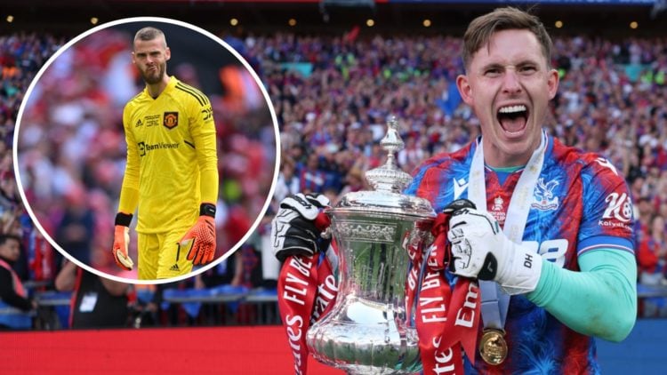 Dean Henderson, David de Gea (inset, left)