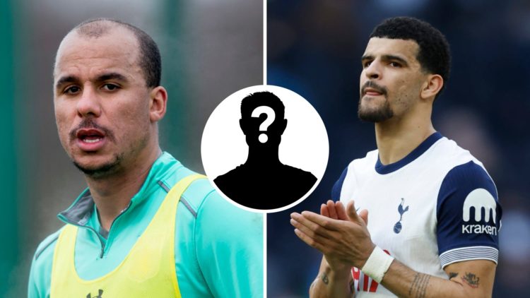 Left: Gabriel Agbonlahor in Aston Villa training. Right: Dominic Solanke applauds fans after Tottenham Hotspur's Premier League match with AFC Bour...