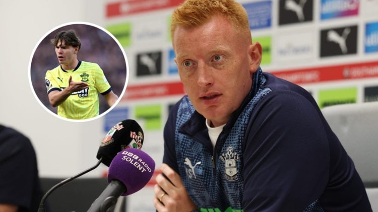 Southampton manager Will Still with inset of Tyler Dibling
