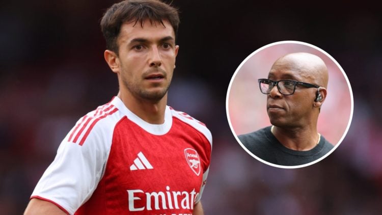 Martin Zubimendi plays for Arsenal alongside club legend Ian Wright.