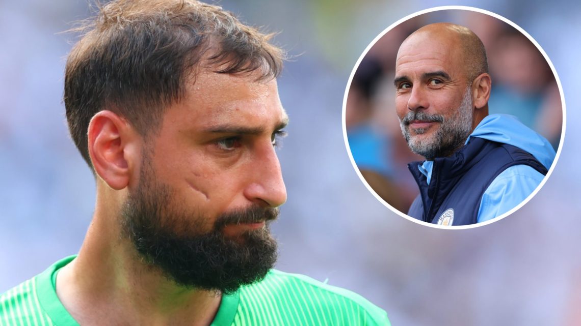 Gianluigi Donnarumma, Pep Guardiola (inset, right)
