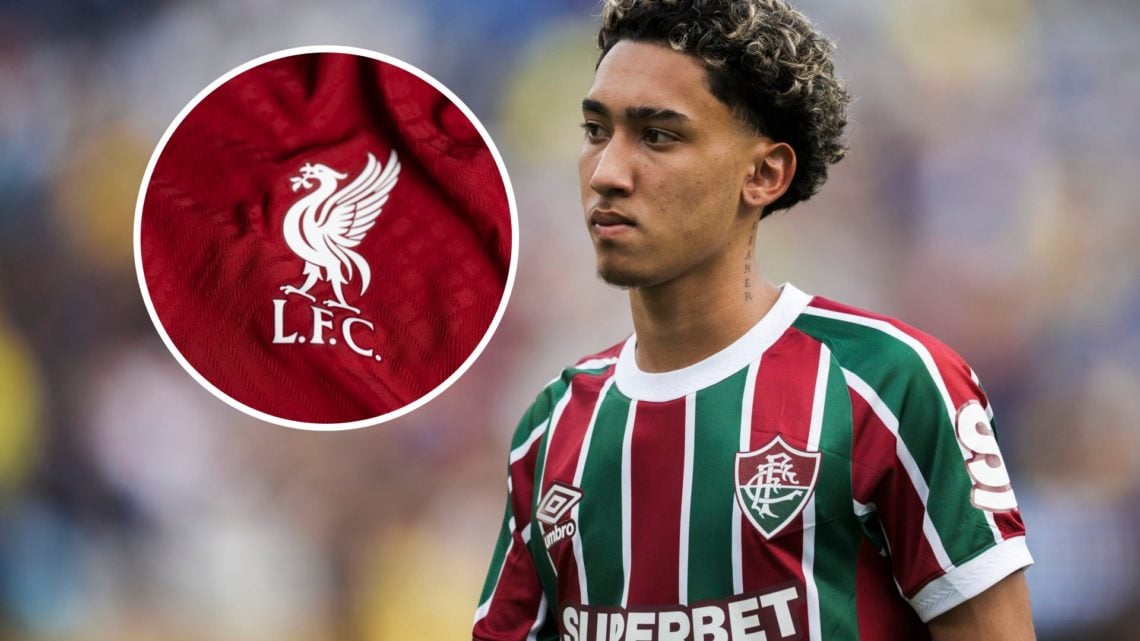 Isaque Severino Silva of Fluminense, Liverpool badge inset