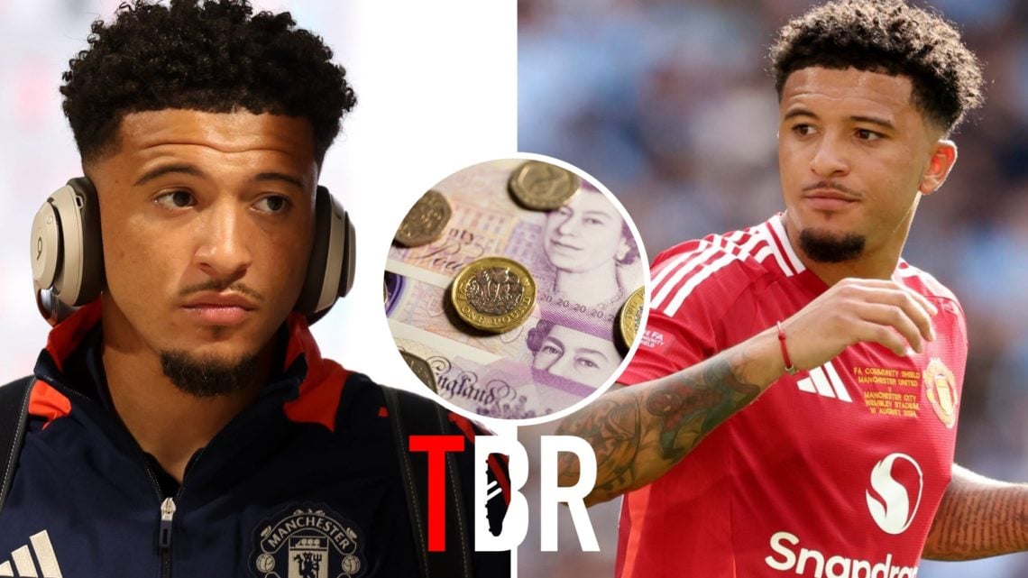 Jadon Sancho split image with bank notes